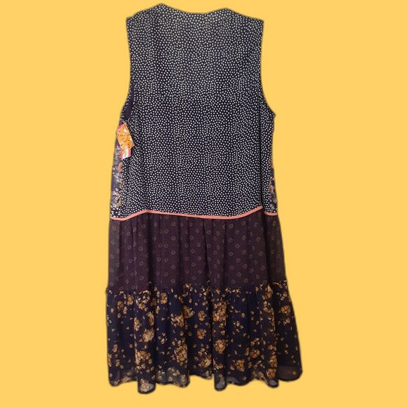 xhilaration Full Bloom Collection Navy Pull Over Dress NWT Size Medium - Picture 2 of 7